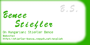 bence stiefler business card